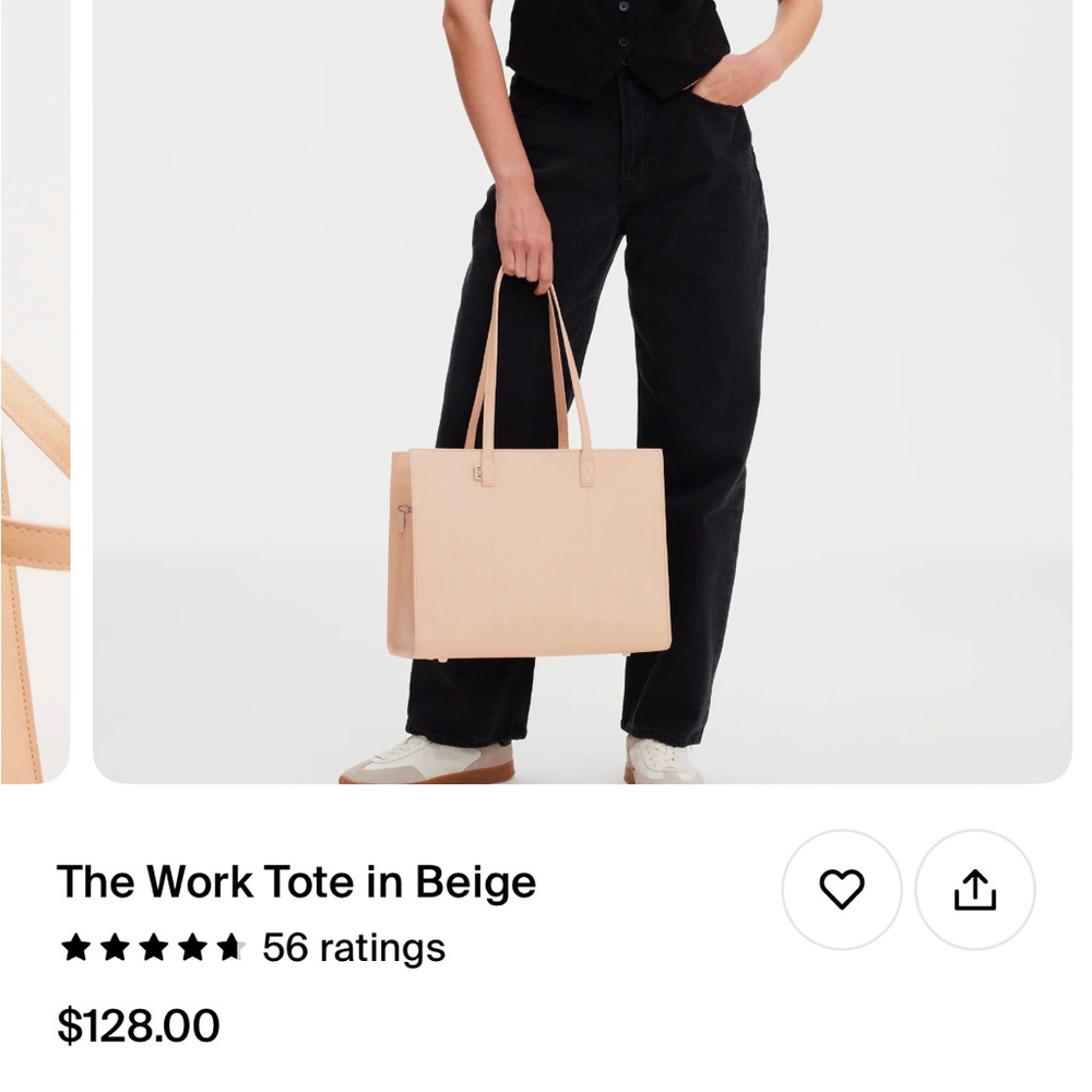 BEIS Work Tote Beige